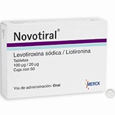 NOVOTIRAL LEVOTHYROXINE SODIUM LIOTHYRONINE 100/20 MCG 50 TABS