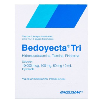 BEDOYECTA TRI INJECTABLE 5 SYRINGES 2 ML