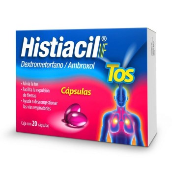HISTIACIL NF DEXTROMETHORPHAN HYDROBROMIDE 22.5 MG / AMBROXOL HYDROCHLORIDE 22.5 MG / 20 CAPS
