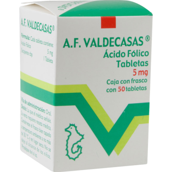 FOLIC ACID AF VALDECASAS 5 MG 50 TABS