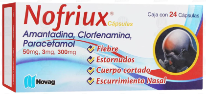 XL3 VR AMANTADINE/ CLORPHENAMINE / PARACETAMOL / ANTIFLUDES GI 50MG/ 3MG/ 300MG/ 24 CAPS