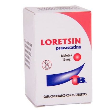 PRAVACHOL LORETSIN PRAVASTATIN GENERIC 10 MG 15 TABS