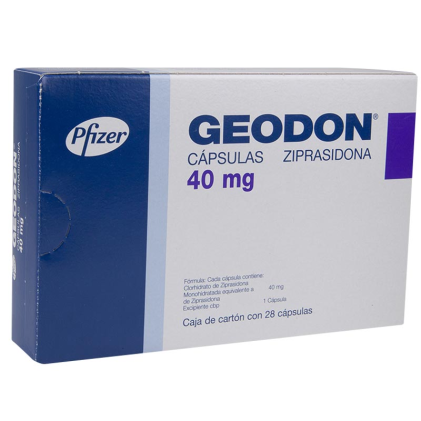GEODON ZIPRASIDONE 40 MG 28 CAPS.