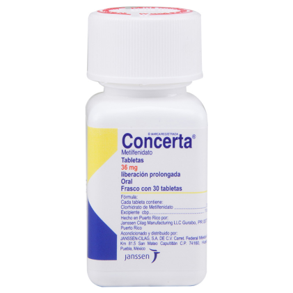 CONCERTA METHYLPHENIDATE 36 MG 30 TABS