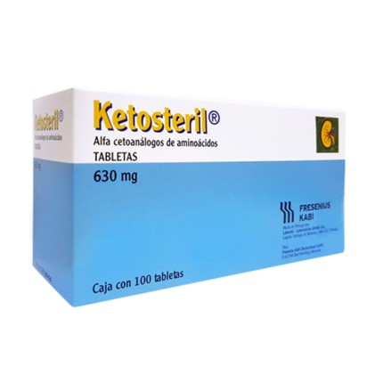 KETOSTERIL ALFA CETOANALOGOS AMINO ACID ANALOGOS  630 MG 100 TABS