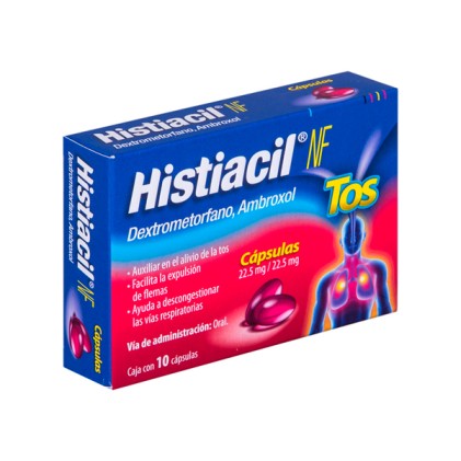 HISTIACIL NF DEXTROMETHORPHAN HYDROBROMIDE 22.5 MG / AMBROXOL HYDROCHLORIDE 22.5 MG / 10 CAPS