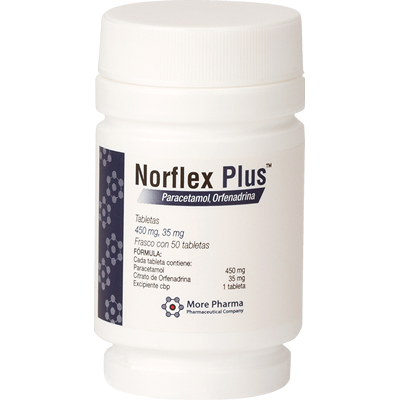 NORFLEX PLUS ORPHENADRINE 450MG / 35MG / 50 TABS
